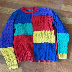 Vintage Colorblock Cotton Sweater
